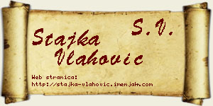 Stajka Vlahović vizit kartica